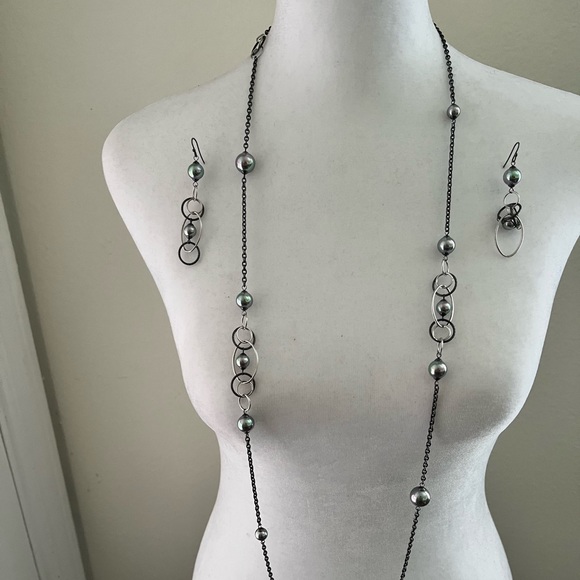 MARJORIE 1890 PRE-LOVED AUTHENTIC CLASSIC 8mm TAHITIAN FAUX PEARL NECKLACE SET - Picture 5 of 16